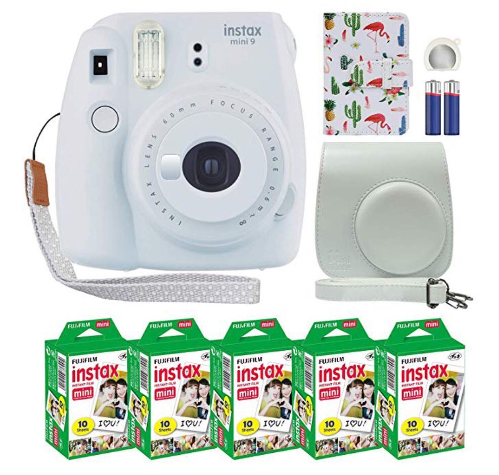 Fujifilm Instax Mini 9 Instant Film Fuji White-purple-ice blue-pink + 50 Film Sheets with PAYPAL PAYMENTS ONLY