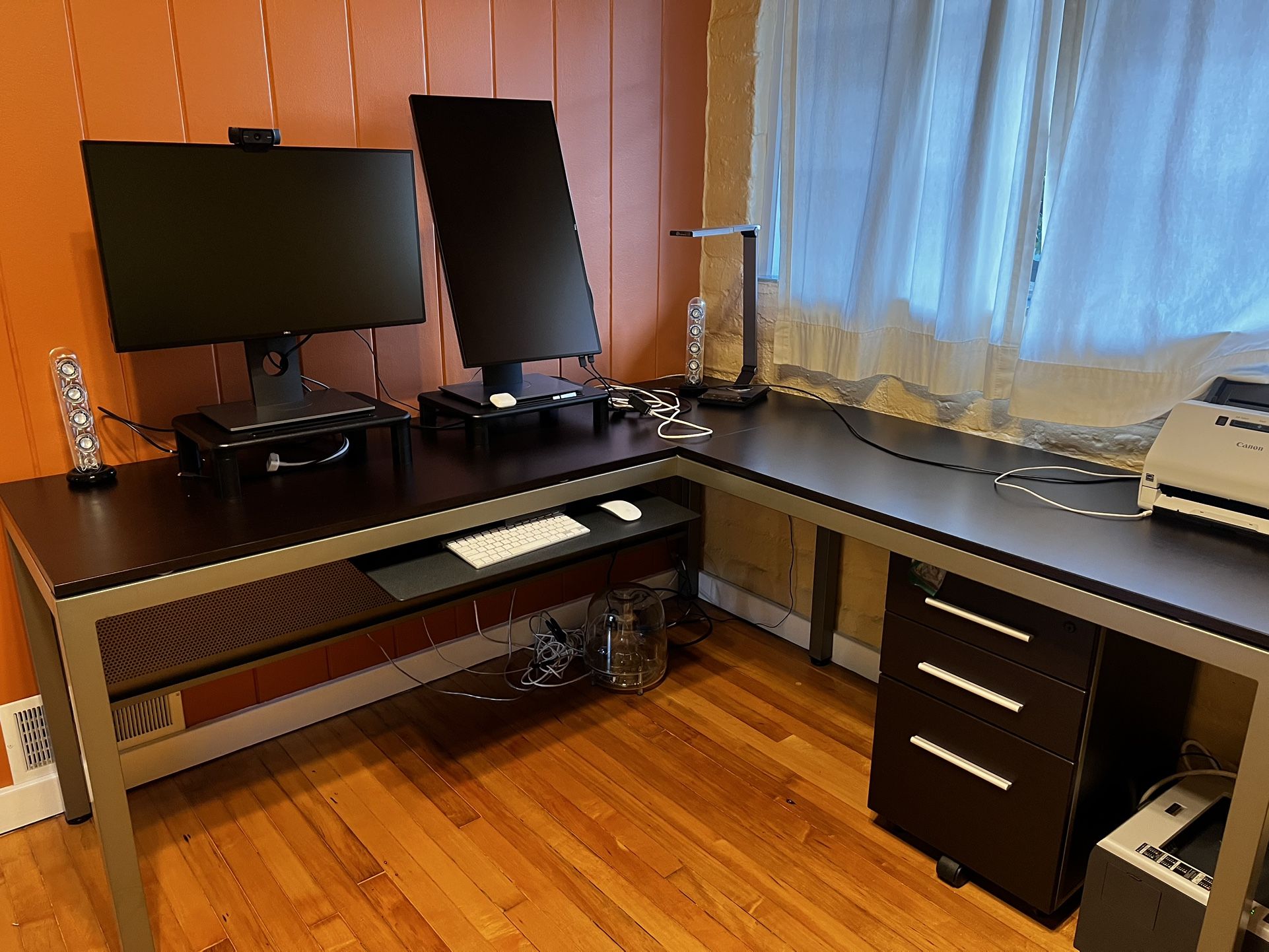 Desk For Office With 3 Drawer File Cabinet