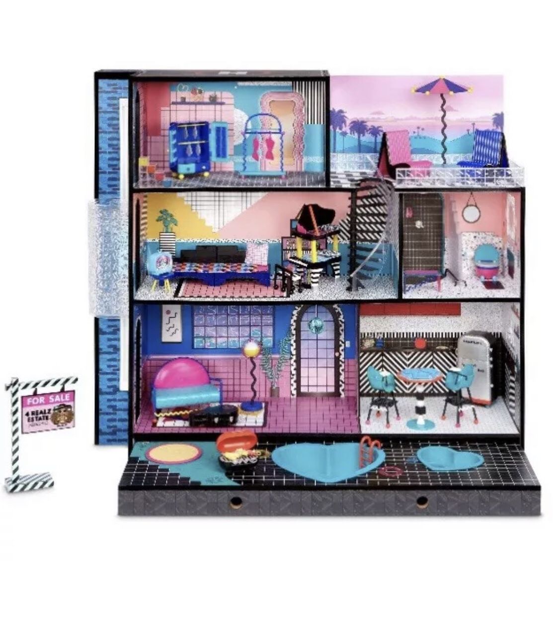 NEW 2020 LOL Surprise OMG Fashion Doll House Real Wood & Furniture