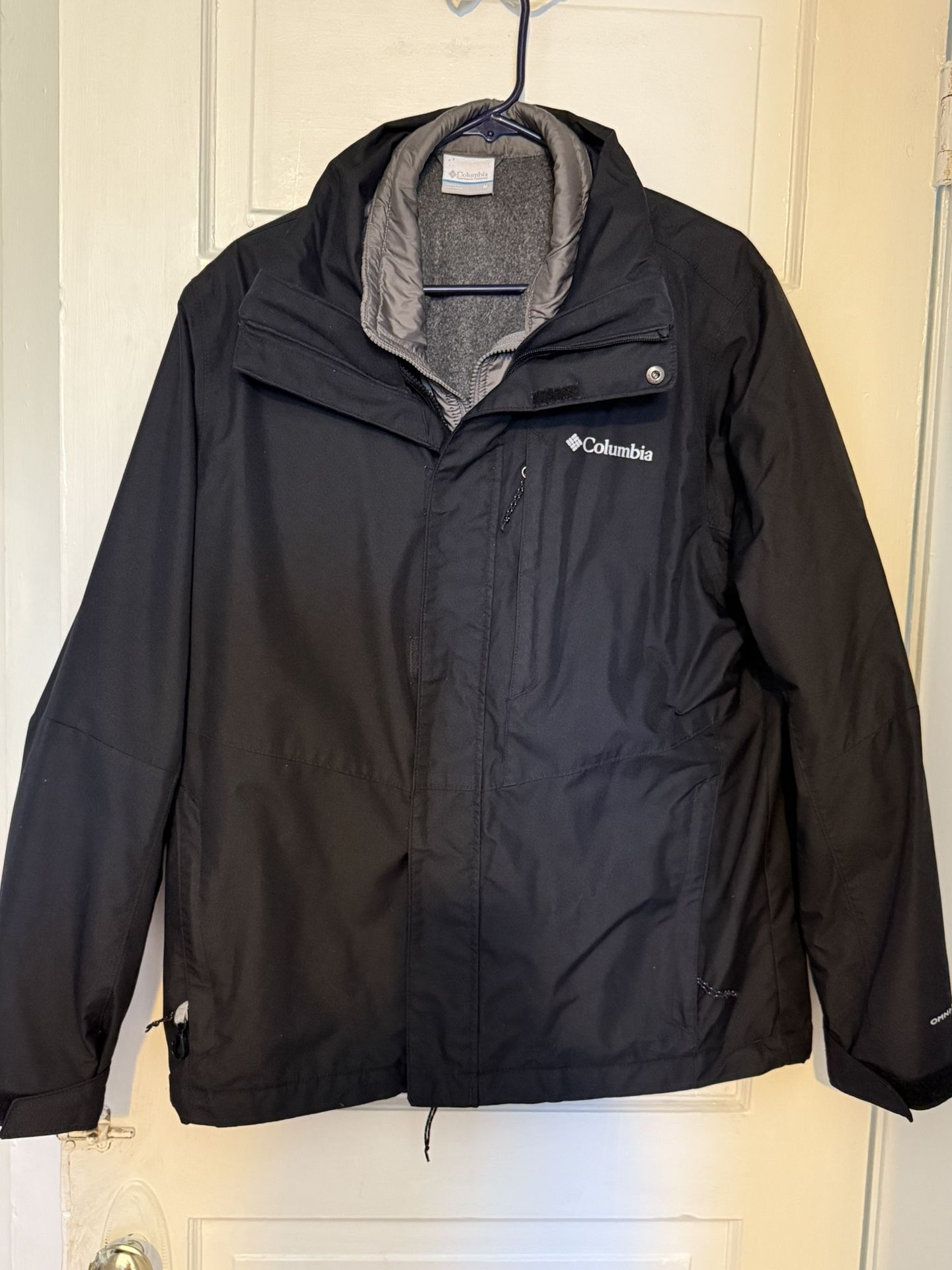 NWT COLUMBIA Interchange Omni-Tech Water Proof Jacket Black Size M