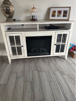 Media Center with Electric Fireplace