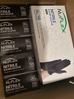 Nuflex nitrile black xl gloves