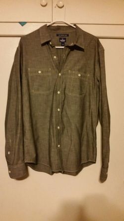 Grey button up shirt