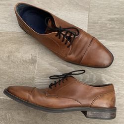 Brown Leather Lace-Up Loafer Dress Shoes by Cole Haan "Grand 0S"