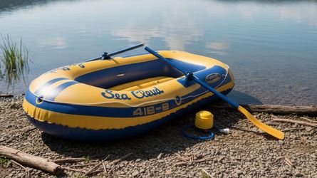 Stansport "Sea Cloud" 2-Person Inflatable Boat Kit Opened Box