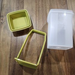 Tupperware Pic A Deli Pickle Keeper Avocado Green Sheer 1(contact info removed) 1332 Vtg