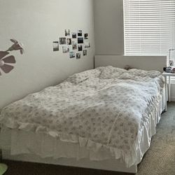 ikea malm queen bed frame + mattress
