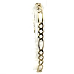 Men’s 14k Yellow Gold 9” Inch 7.30mm Figaro Link Bracelet GP3124813