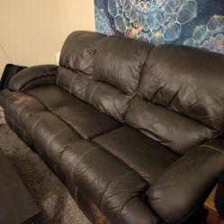 Reclining Leather Sofa