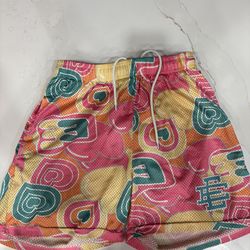 Eric Emanuel valentines edition shorts, yellow, pink,mint