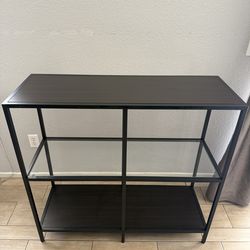 Shelf metal and glass