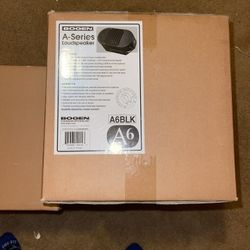 Bogen Brand New Amplifier And 2 Speakers With Audio And Mic Modules