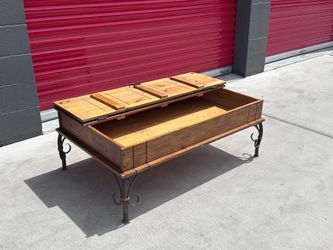 Wooden Coffee Table Chest With Storage