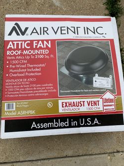 Air Vent 1500 -CFM  steel Electric Power Roof Vent