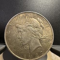 Toned 1922 D Peace Dollar 