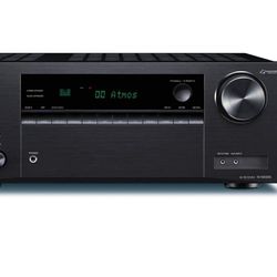 Onkyo TX-NR595 Home Audio Smart Audio and Video Receiver, Sonos Compatible and Dolby Atmos Enabled, 4K Ultra HD and AirPlay 2