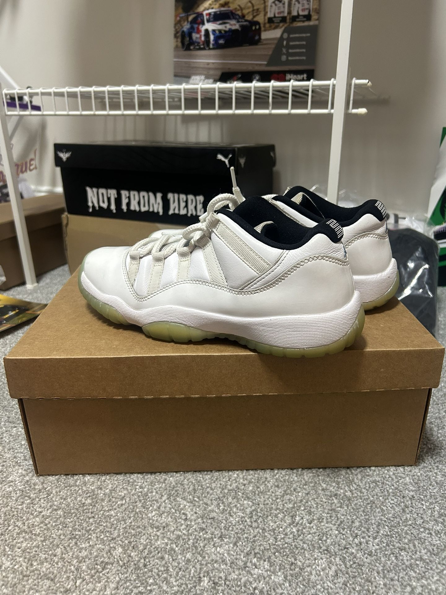 Jordan 11 Low Legend Blue GS (7Y/8.5W), used pair - retail $180+, 100% authentic