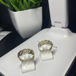10k Gold Cuban Rings 