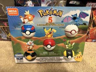 Mega Construx Pokemon Trainer 5 pack Cubone Zubat Magikarp Caterpie Pikachu 