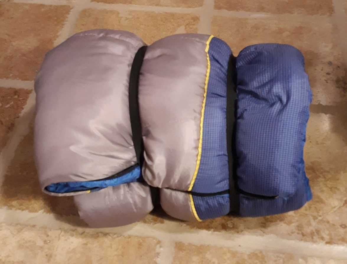 Sleeping bag, standard one-person size.