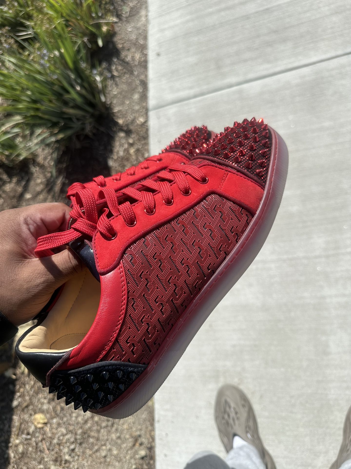 Authentic Christian Louboutin Louis Jr Spikes Orlato Flats