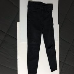 American Eagle Women’s Black Hi-Rise Jegging Distressed Skinny Jeans Size 2