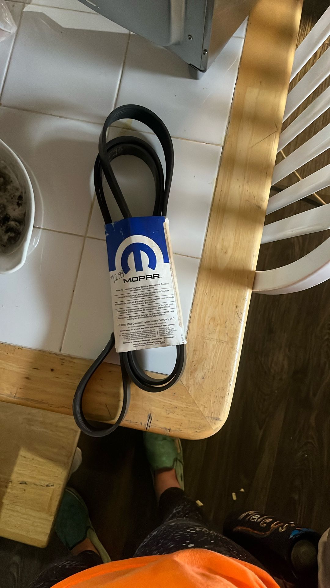 Mopar Serpentine Belt For Dodge, Chrysler, Jeep Vehicles