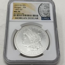 1891-CC Carson City, Morgan, Silver Dollar by Fiji MS 70