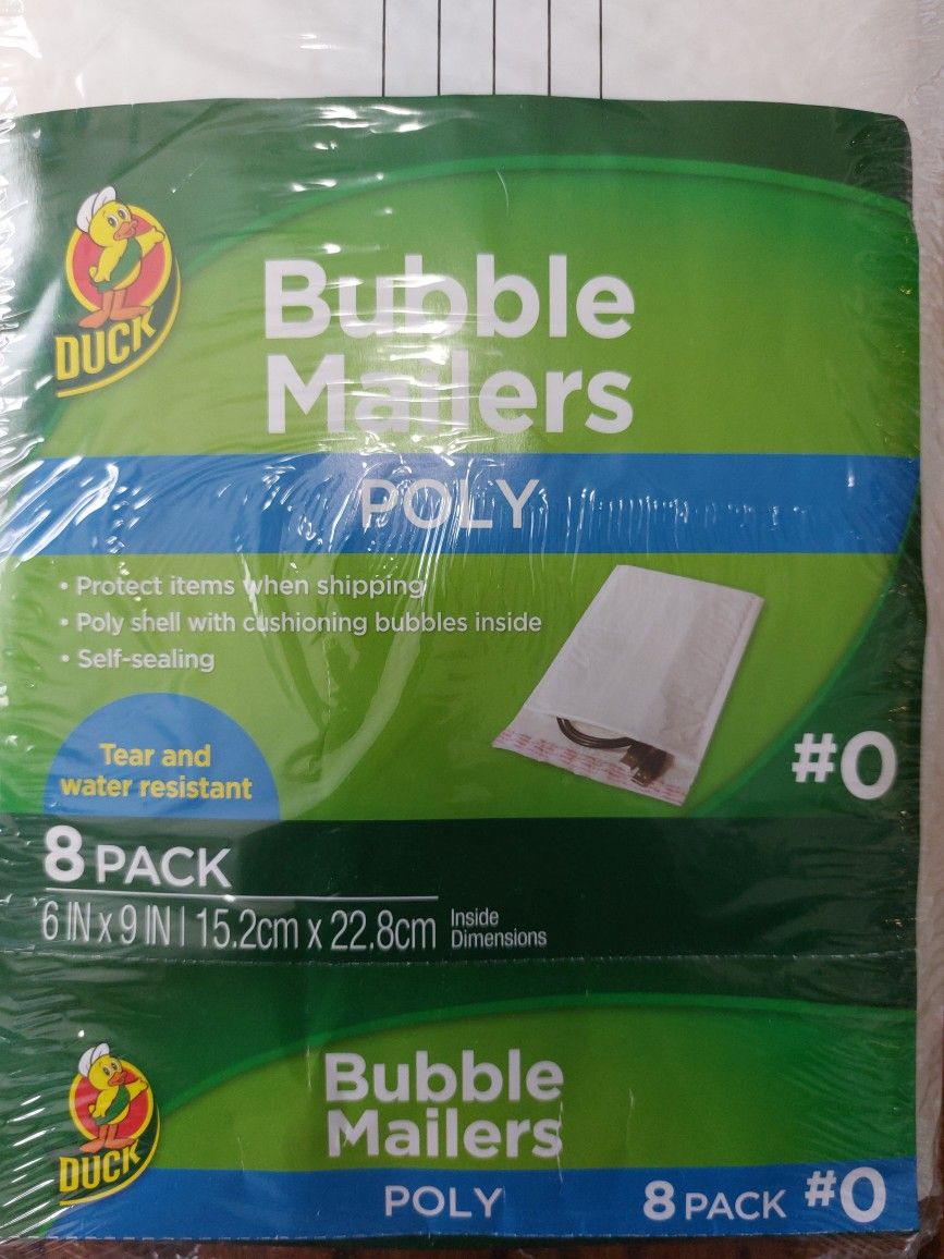 Duck Poly Bubble Mailers 8 Piece #0 6 X 9