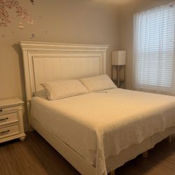 King size Frame And Nightstand. 