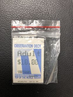 world trade center autentic observation deck ticket