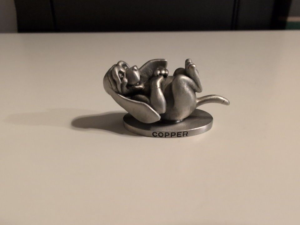 Disney Fox And The Hound Copper Schmid Pewter Figurine Nice!!