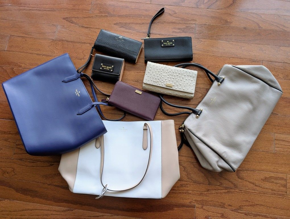 Kate Spade Bags (3), Clutches (4), And Wallet (1) - Sold Together