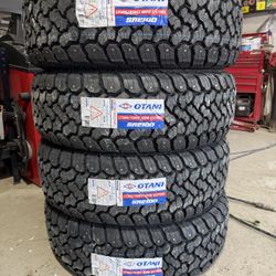 (4) - LT285/70/17 Otani SA2100 Studded Tires