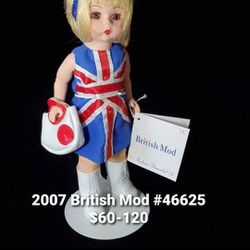 2007 Madame Alexander "British  Mod " 8" Doll #46625. Local Pick Up. Cash Only.