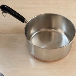 Vintage Revere Ware 2 Qt-96a Saucepan Copper Clad Bottom Clinton IL USA (No Lid)