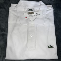 Lacoste Polo Men’s Size L In White 