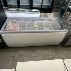 BRAND NEW COMMERCIAL FLAT GLASS ICE CREAM FREEZER