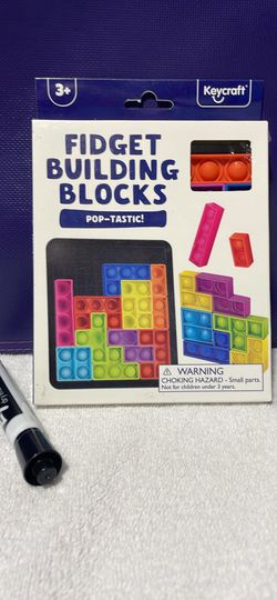 🧩🔥 Pop-It Fidget Building Blocks Set 🌈 Sensory Toy Puzzle Game – Brand New!