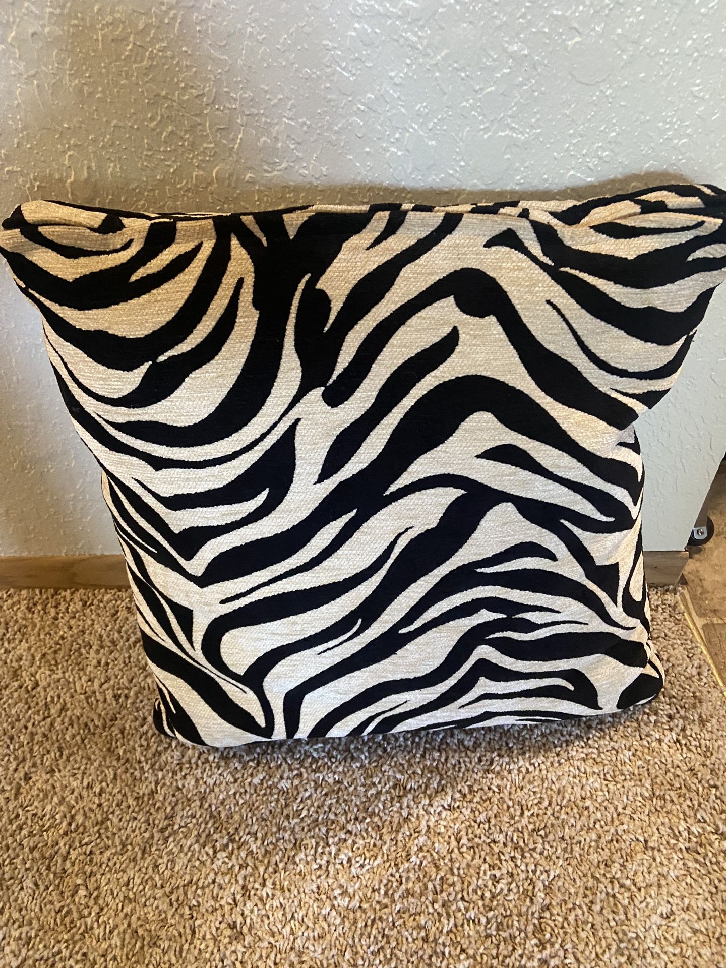 Zebra Print Throw Pillow