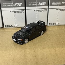 Poprace 1/64 MITSUBISHI LANCER EVOLUTION IV DARK GREY Diecast Model Car#PR640327