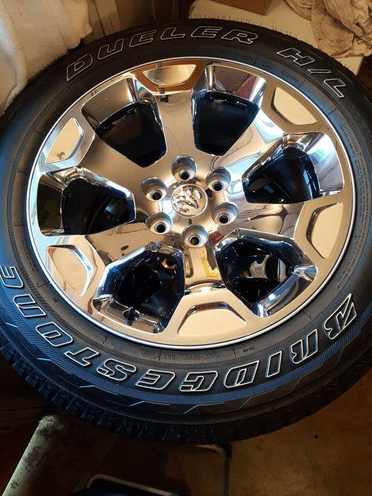 New Dodge Chrome Wheels with New Tires 275-55-20 