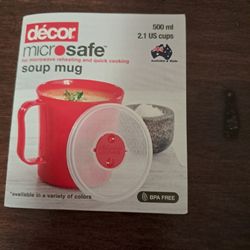 Microwave safe  soup mug p b a free