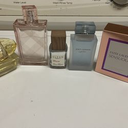 Perfume Lot Versace Yellow,burberry ,sugar Clean,dolce ,estee Lauder 140$ Firm Lot 