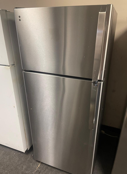 Great deal: Stainless Top-Freezer Refrigerator – Clean inside, Ready today