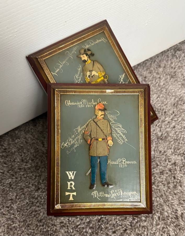 Vintage War Soldiers Wood Bookends