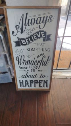 Farmhouse Wood Framed Inspirational Wall Sign