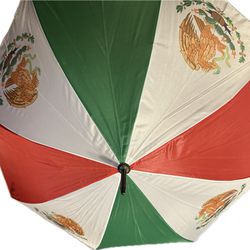 Mexico Mexican Flag Umbrella Golf Rain beach weather Large Outdoor Waterproof