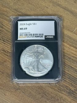 2024 American Silver Eagle MS69 NGC First Releases – 1 oz .999 Silver