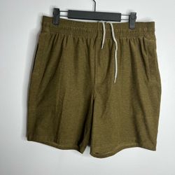 Beyond Yoga Freefit Easy Shorts Mens Large Deep Olive Green